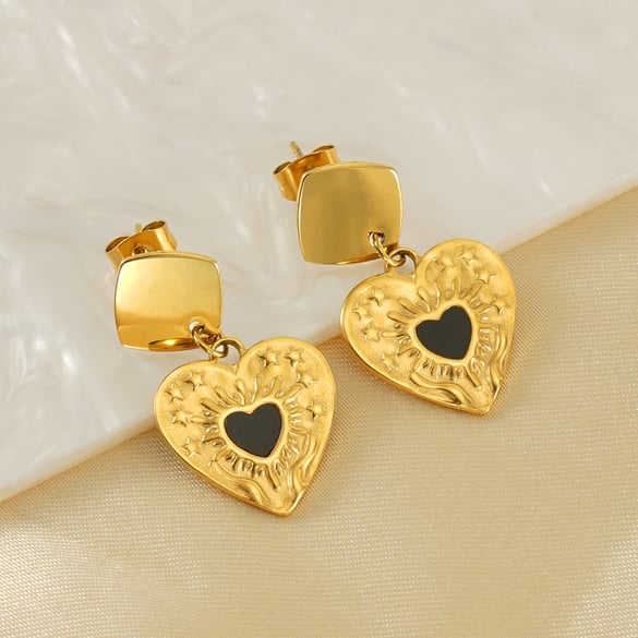 1 Pair Light Luxury Fashion All-match Love Women's Pendant Earrings 2