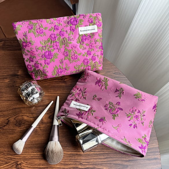 1 pieza de bolsos de mujer de poliéster con flores retro de serie lujosa
