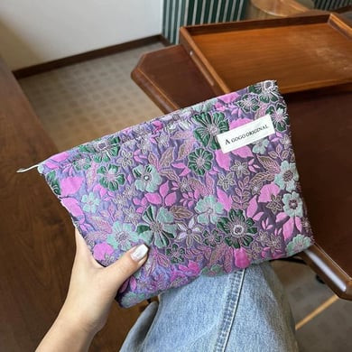 1 Piece Romantic Series Natural Flower Canvas Women's Bags h5 Picture8