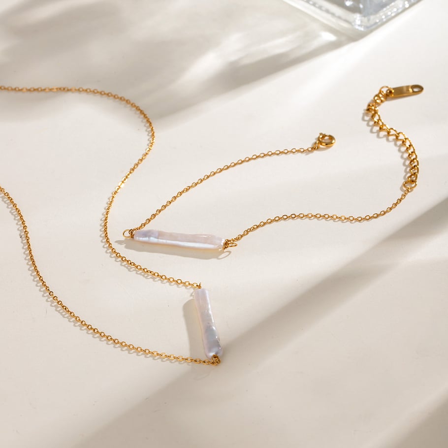 1 Piece Classic Series All-match Minimalistic Irregular Stainless Steel Gold Color Women's Pendant Necklaces Picture6