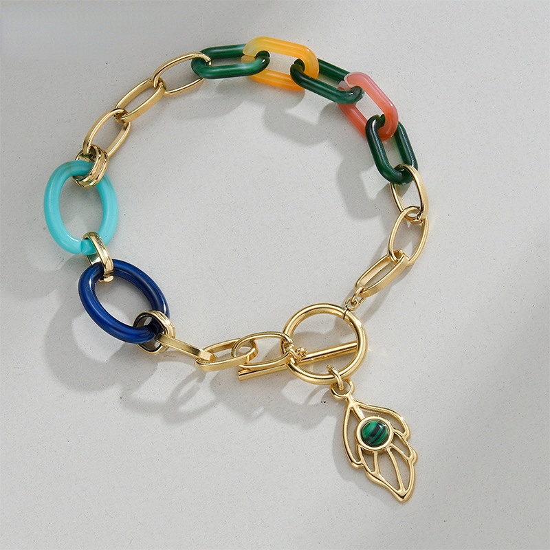 1 Stück Classic Series Daily Plant Edelstahl-Charm-Armbänder für Damen Bild3