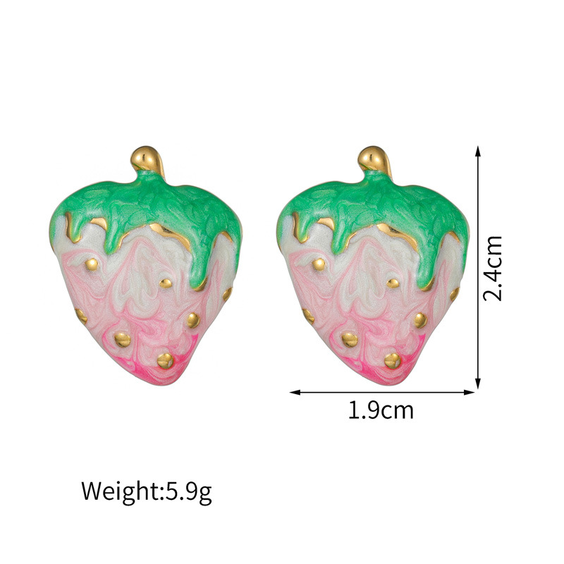 1 Pair Simple Series Sweet Plant Stainless Steel Women's Stud Earrings Picture6