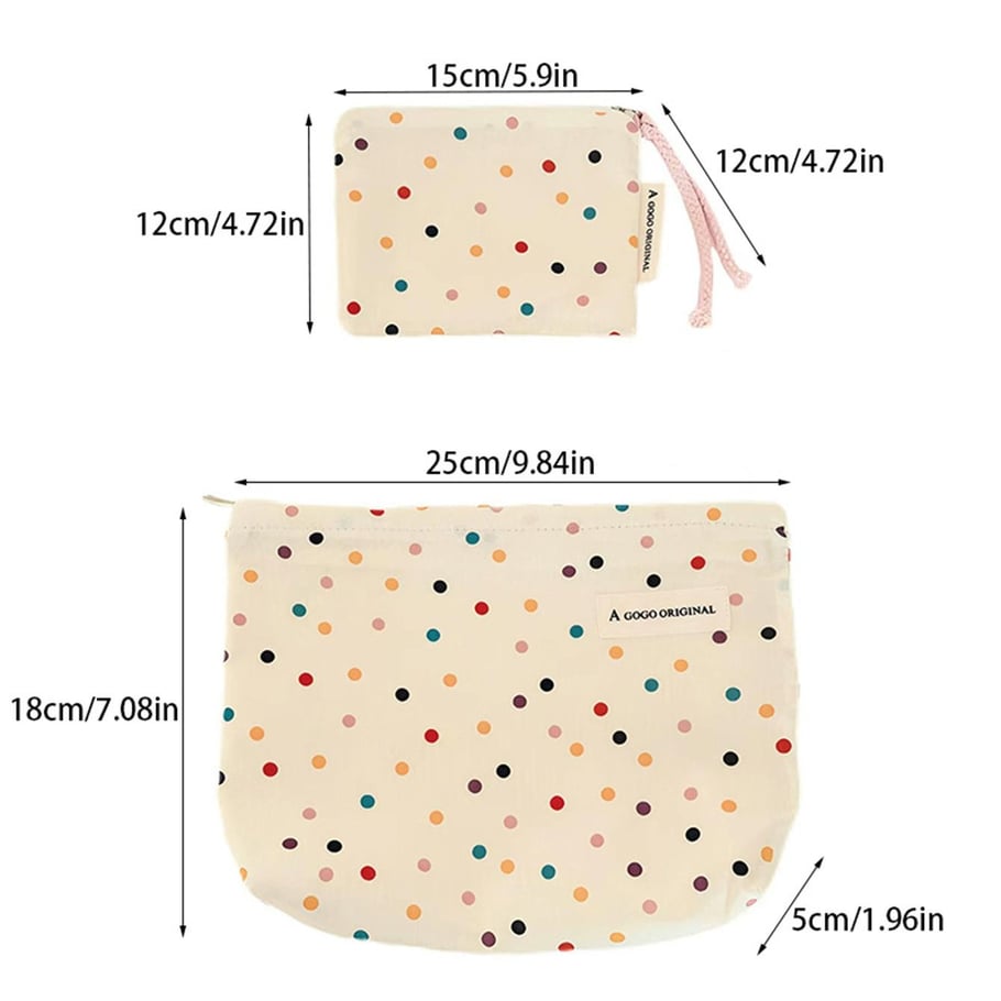 1 Piece Simple Series Elegant Polka Dots Canvas Women's Bags Picture11