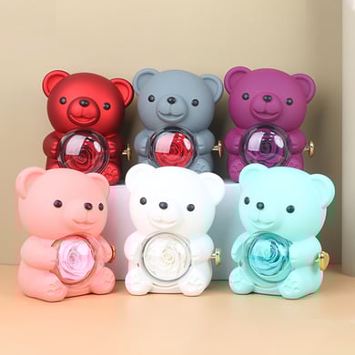 Bear Rose Valentine's Day Gift Revolving Jewelry Box h5 Picture3