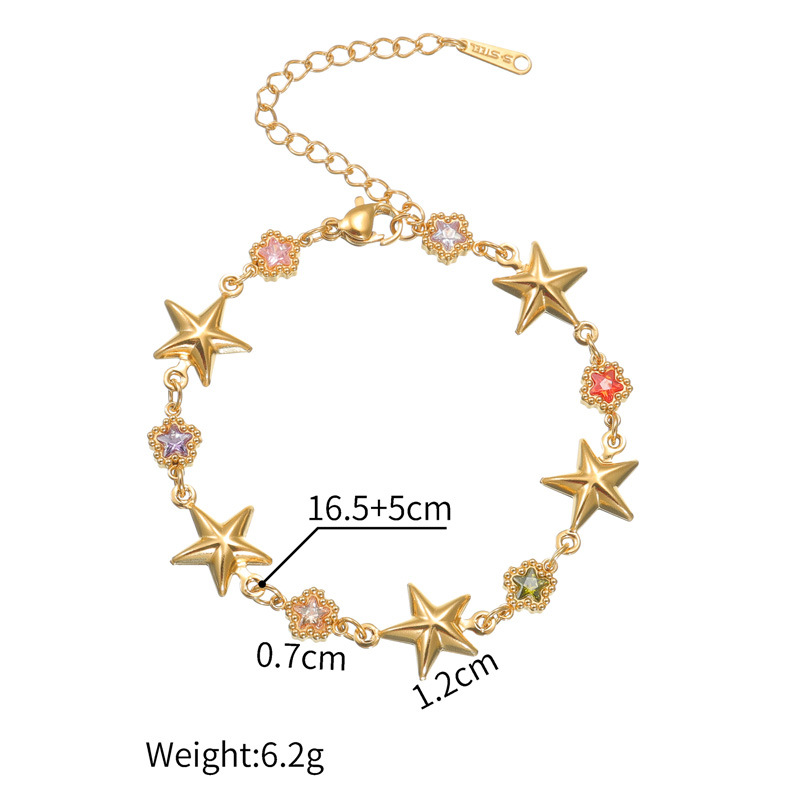 1 pezzo semplice serie Daily Star braccialetti a catena in acciaio inossidabile da donna Immagine7