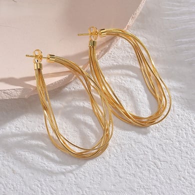 1 Paar einfache Serie täglich einfarbig Edelstahl Tropfen Ohrringe für Damen h5 Bild6