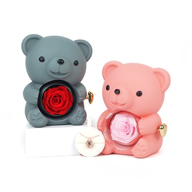 Bear Rose Valentine's Day Gift Revolving Jewelry Box h5 Picture6