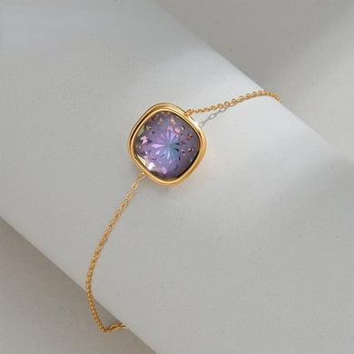 1 Stück Simple Series Tägliche geometrische Edelstahl-Charm-Armbänder für Damen h5 Bild3