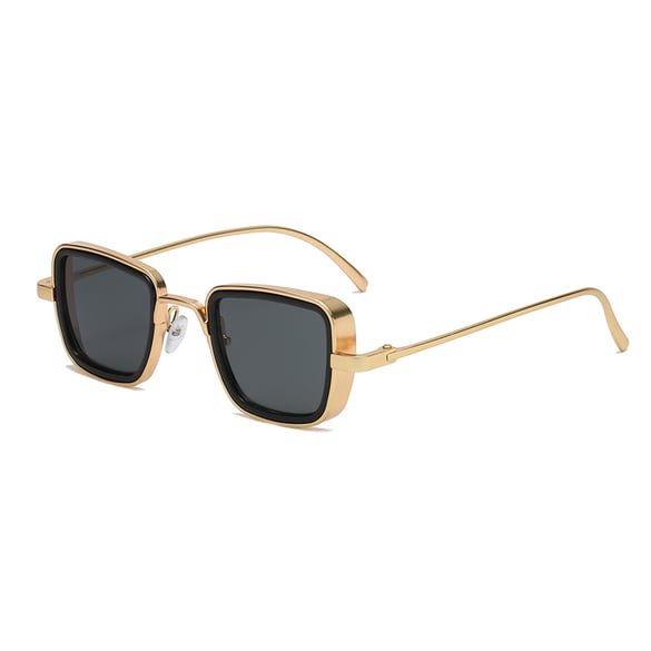 1 Pair Fashionable Series Chic Lightweight Alloy Gold Color Anti-glare Unisex Sunglasses