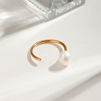 1 Piece Classic Series Gorgeous Line Stainless Steel Gold Color Women's Single Rings h5 Picture6