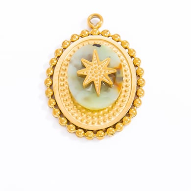 1 Stück Romantische Serie Retro Stern Edelstahl Gold Farbe Damen Anhänger h5 Bild10