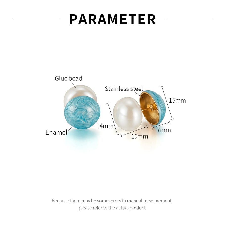 1 Paar einfache Serie lässig geometrische Edelstahl Gold Farbe Damen Ohrstecker Bild8