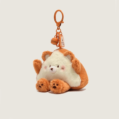 1 Piece Designable Series Cute Bread Furry Bear Rayon Women's Bag Charms h5 Picture4