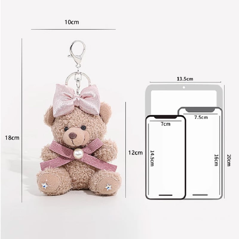 1 Piece Sweet Bow Bear Women's Bag Charms Picture5