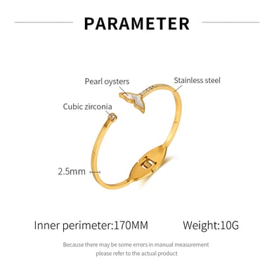 1 Stück Simple Series Einfache geometrische Edelstahl-Armreifen für Damen h5 Bild7