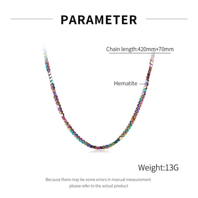 Colorful Beads Stainless Steel Men's Layered Necklaces h5 Picture8