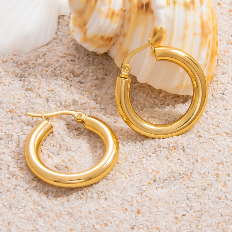1 Pair Luxurious Series Charming Sea Horse Shape Stainless Steel Gold Color Women's Drop Earrings Picture8
