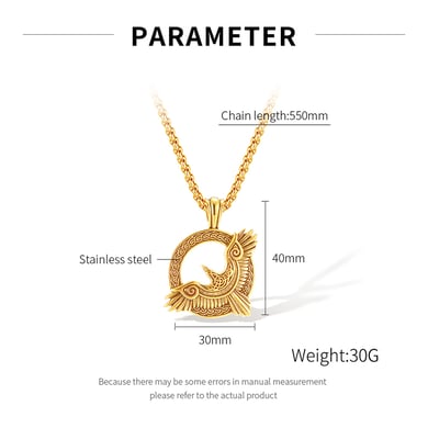 Statement-making Eagle Stainless Steel Men's Pendant Necklaces h5 Picture7