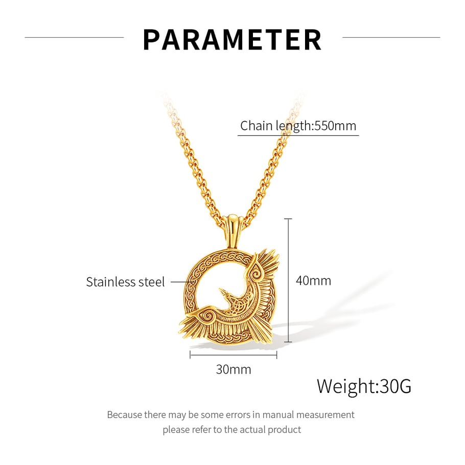Statement-making Eagle Stainless Steel Men's Pendant Necklaces h5Picture7
