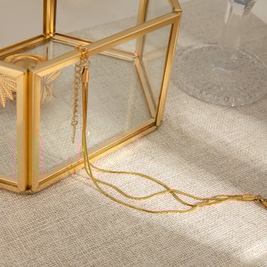 1 Piece Elegant Series Delicate Line Stainless Steel Gold Color Women's Chain Bracelets h5 Picture8