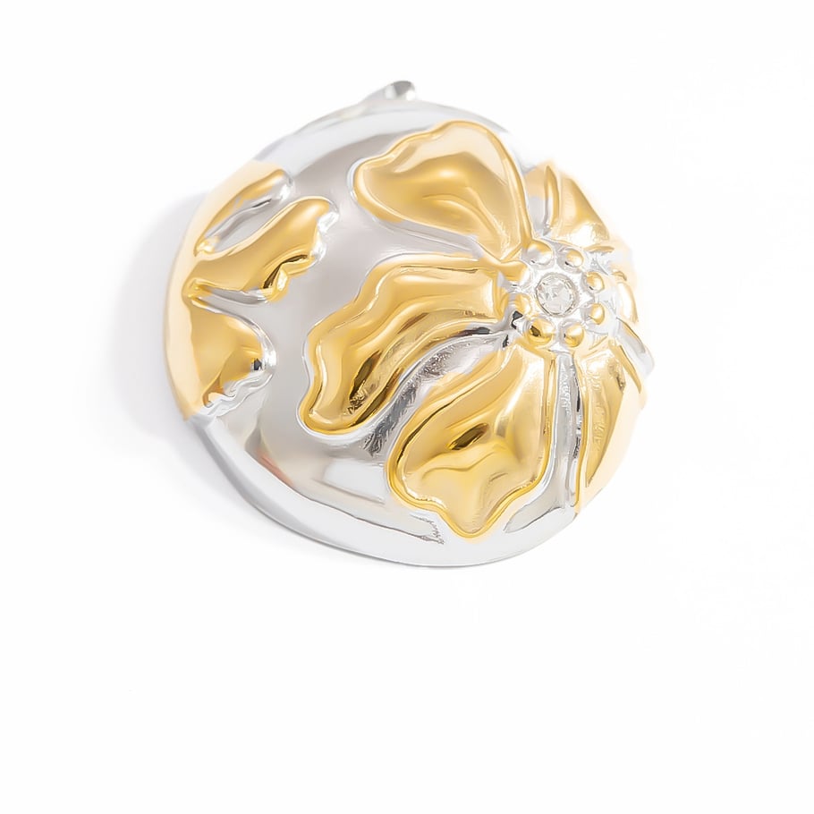1 Stück Luxuriöse Serie Klassische Blume Edelstahl Gold Farbe Damen Anhänger Bild10