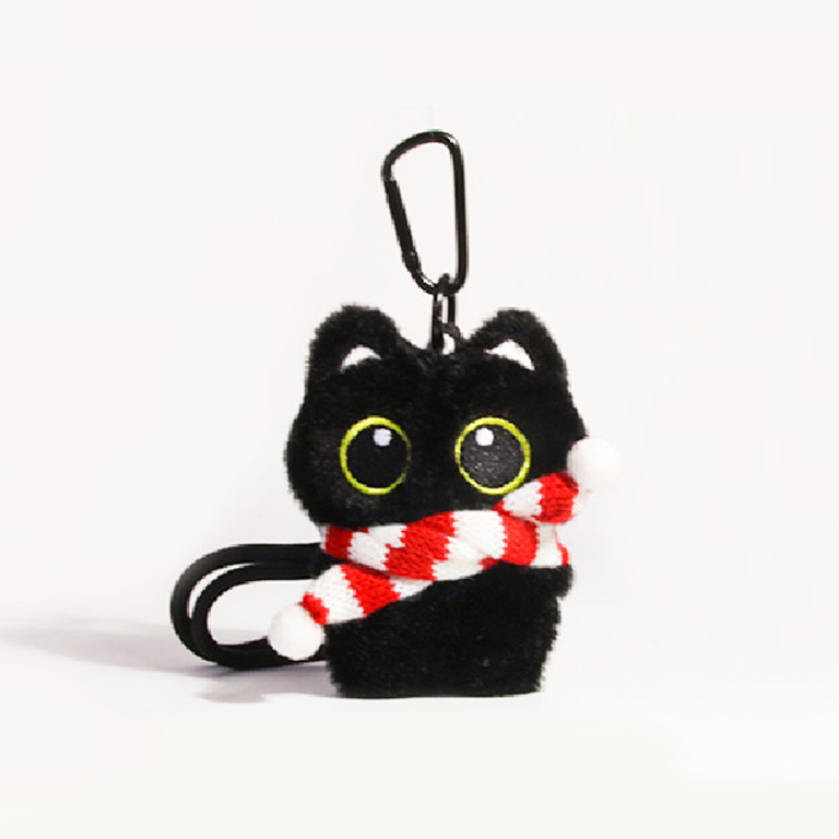 1 Piece Charming Series Natural Black Cat With Scarf Rayon Women's Bag Charms Picture4
