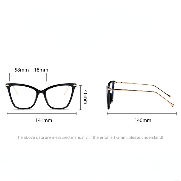 1 Pair Of Retro And Casual Cat-Eye Metal Anti-Blue Light for Women's Glasses h5Picture6
