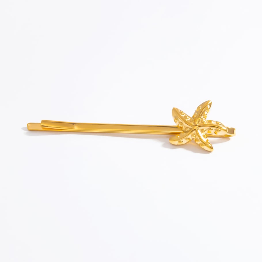 1 Piece Gorgeous Series All-match Vacation Conch Stainless Steel Gold Color Women's Hair Clips Picture11