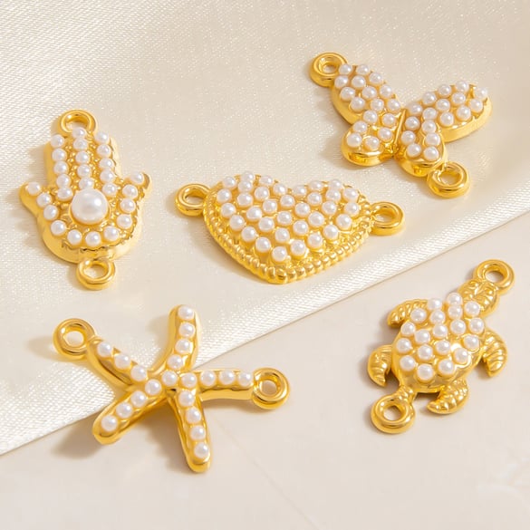 1 Piece Gorgeous Series Elegant Turtle Shape Delicate Stainless Steel Gold Color Women's Pendants 2