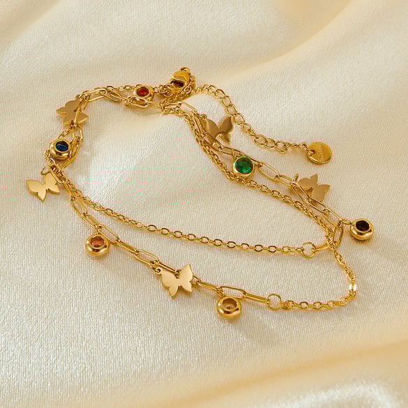 1 Stück Simple Series Einfache Quaste Edelstahl Damen Kettenhalsketten