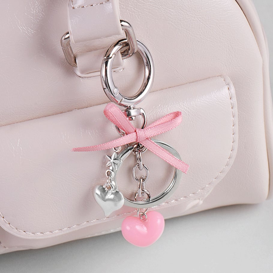 1 pieza de dijes de aleación con forma de corazón para bolso de mujer, serie romántica Imagen8