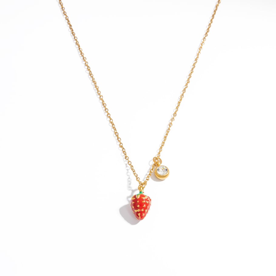 1 pieza de collar con colgante de acero inoxidable dorado con diseño de planta romántica para mujer Imagen11
