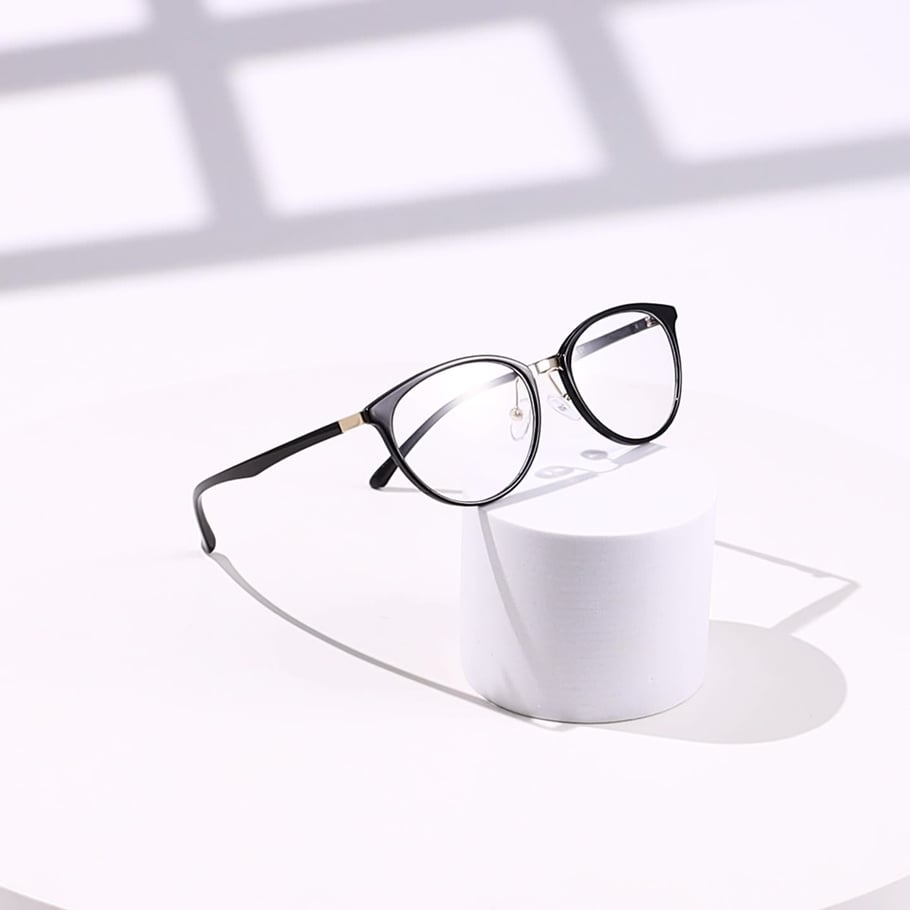 1 Pair of Everyday Basic Black-Frame Anti-Blue Light Women's Glasses Picture9