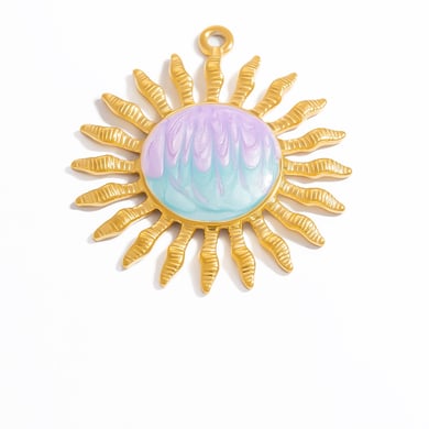 1 pieza de colgante de tortuga de vacaciones de acero inoxidable color dorado para mujer de la serie romántica h5 Imagen11