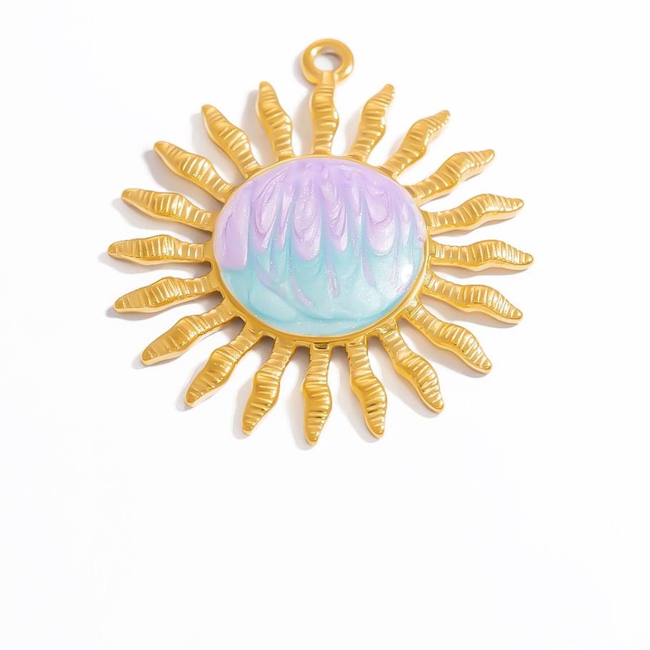 1 pieza de colgante de tortuga de vacaciones de acero inoxidable color dorado para mujer de la serie romántica Imagen11