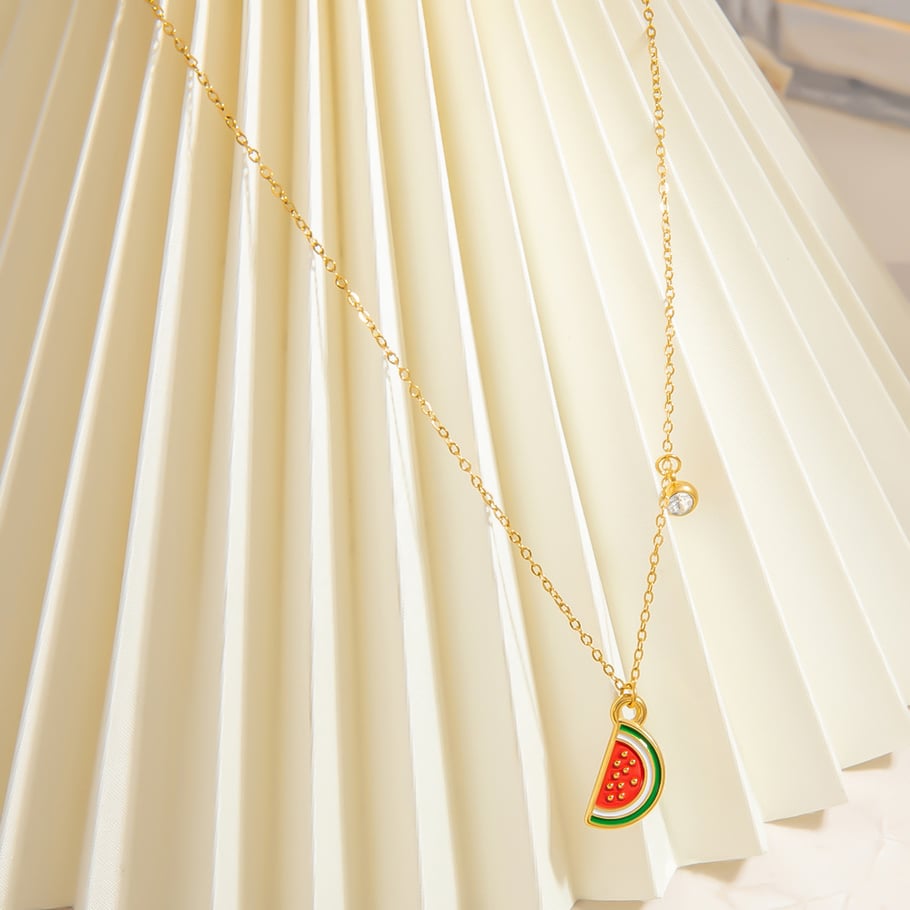 1 pieza de collar con colgante de acero inoxidable dorado con diseño de planta romántica para mujer Imagen5