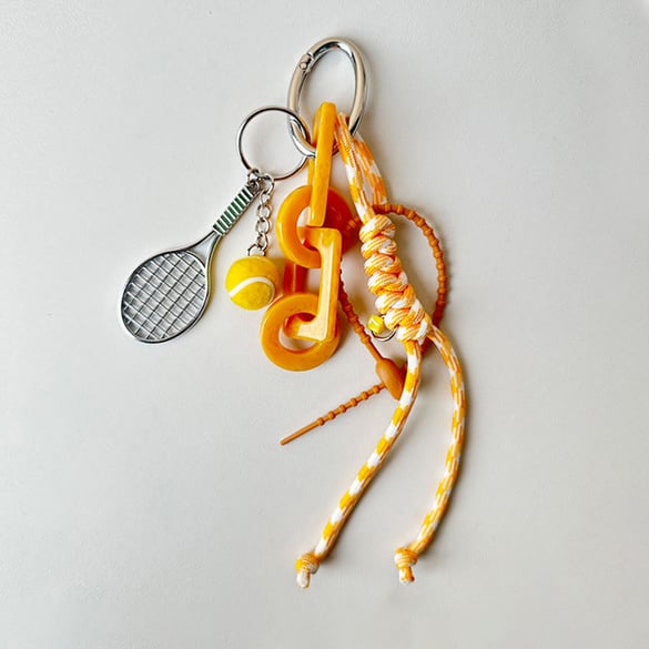 1 Piece Sport Series Yellow Color Women's Bag Charms 2