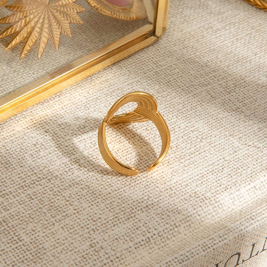 anillos ajustables para mujer de acero inoxidable ovalado clásico de la serie clásica de 1 pieza en  Imagen5