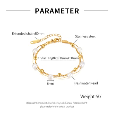 pulsera de cadena de acero inoxidable para mujer, de 1 pieza, con diseño geométrico diario,  h5 Imagen7