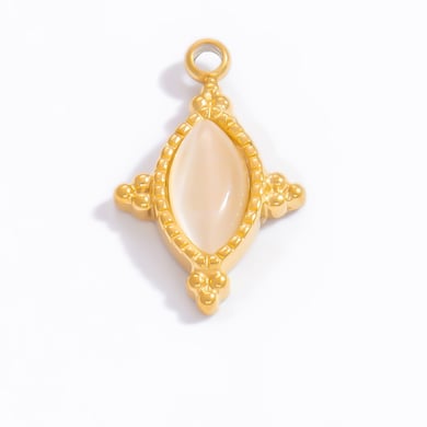 1 Stück Luxuriöse Serie Klassische Sonne/Mond Edelstahl Gold Farbe Damen Anhänger h5 Bild12