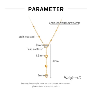 1 Piece Simple Series Elegant Heart Stainless Steel Women's Chain Necklaces h5 Picture8