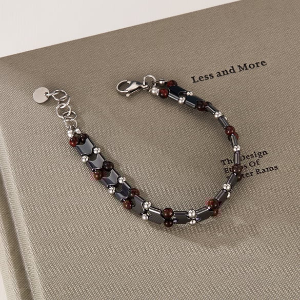Braccialetti con perline da uomo in acciaio inossidabile con perline retrò della serie Utilitar 2