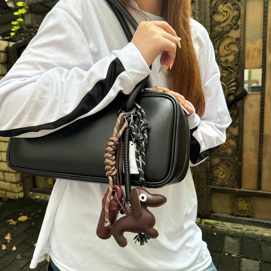 1 Stück Simple Series Niedliche Tier PU Damen Taschenanhänger h5Bild5