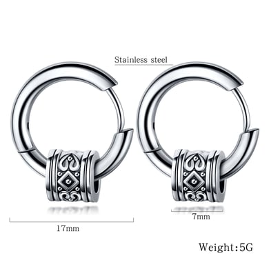 1 Pair Designable Geometric Stainless Steel Men's Stud Earrings h5 Picture8