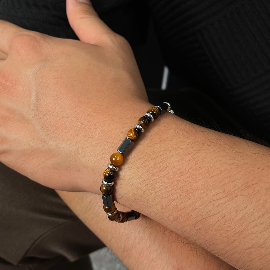Daily Geometric Natural Stones Material Men's Beaded Bracelets Picture4