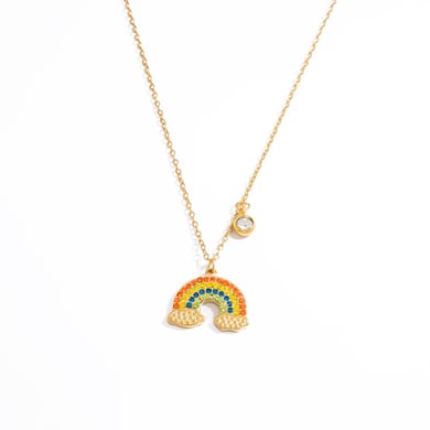 1 pieza de collar con colgante de acero inoxidable dorado con diseño de planta romántica para mujer h5 Imagen10
