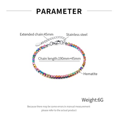 Colorful Beads Stainless Steel Men's Layered Necklaces h5 Picture7