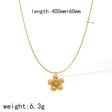 1 Pair Charming Series Chic Flower Shape Stainless Steel Gold Color Women's Earrings Set h5 Picture5