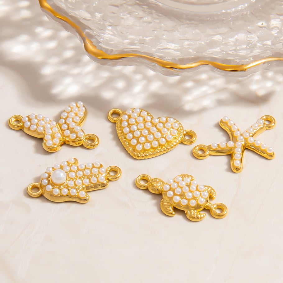 1 Piece Gorgeous Series Elegant Turtle Shape Delicate Stainless Steel Gold Color Women's Pendants h5Picture5