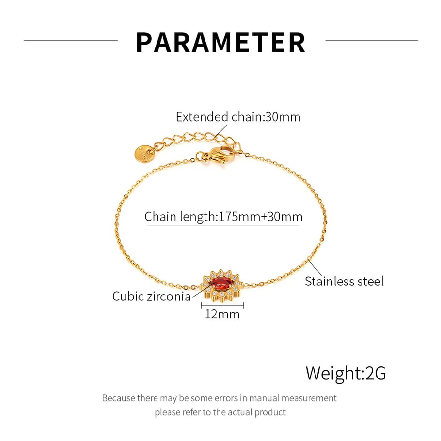 pulsera de cadena de acero inoxidable para mujer, de 1 pieza, con diseño geométrico diario, h5Imagen8